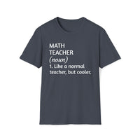 Math Teacher Dark Unisex Softstyle T-Shirt