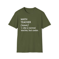 Math Teacher Dark Unisex Softstyle T-Shirt