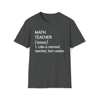 Math Teacher Dark Unisex Softstyle T-Shirt