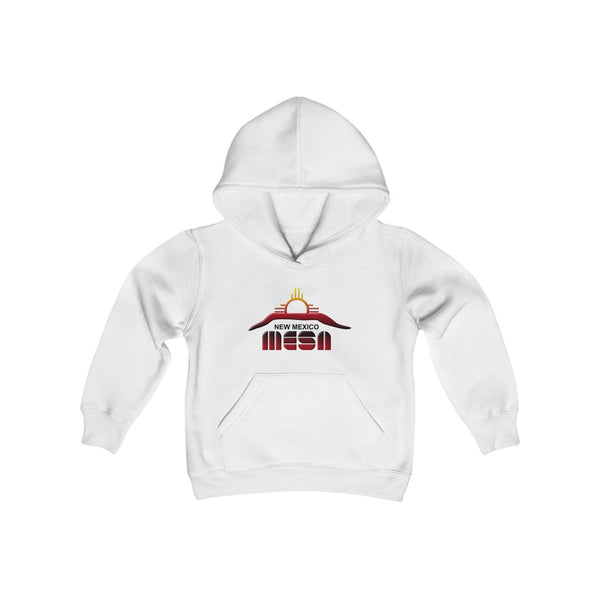 NM MESA logo Youth Heavy Blend Hooded Sweatshirt