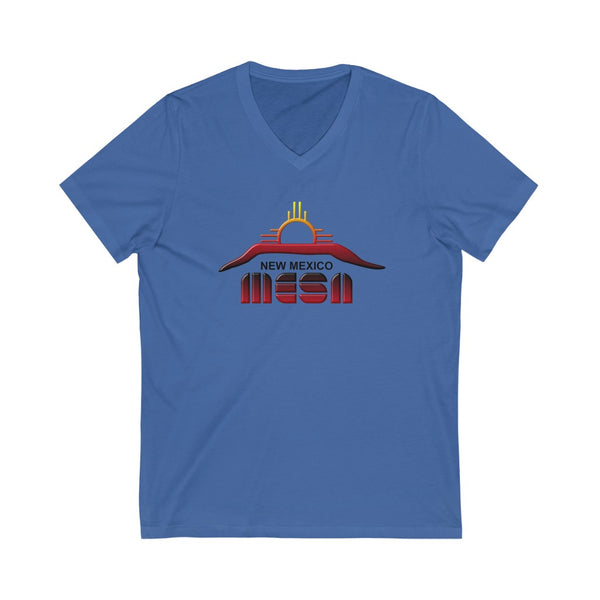 New Mexico MESA logo Unisex Jersey Short Sleeve V-Neck Tee